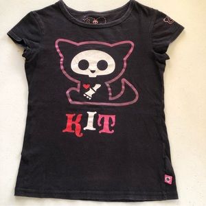 Skelanimals graphic fitted baby tee